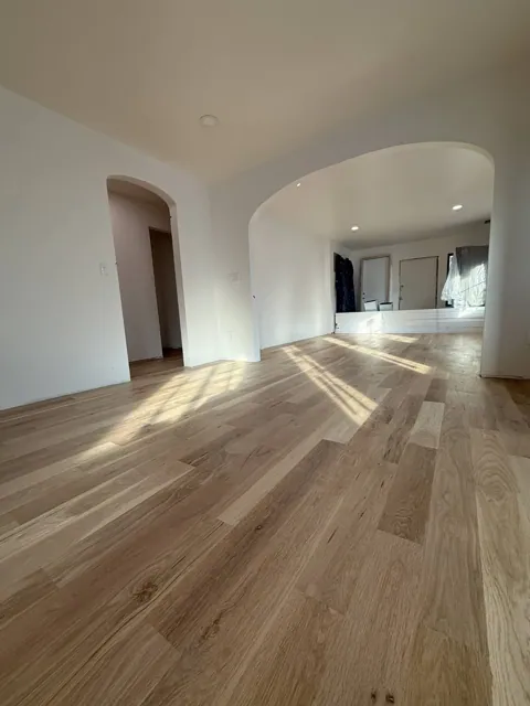Restored hardwood floor in a Seattle home