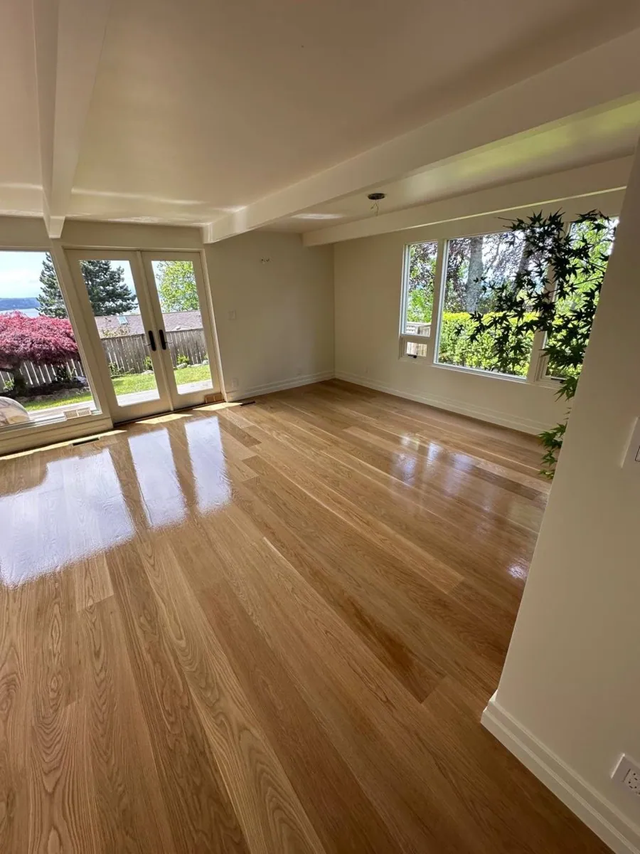 Natural finish hardwood