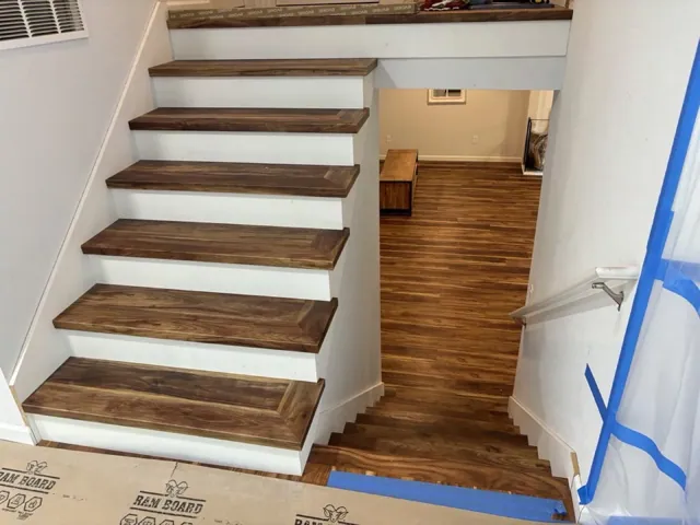 Hardwood stair treads